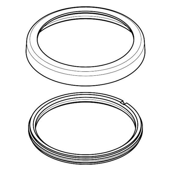 Hansgrohe AXOR Rosette für Brausehalter 3-/4-Loch Wannenarmatur, Durchmesser 70mm, 95753000