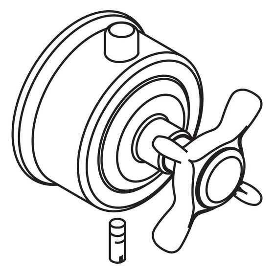 Hansgrohe AXOR Thermostatgriff für Montreux, Brushed Nickel geschraubt, 16594820