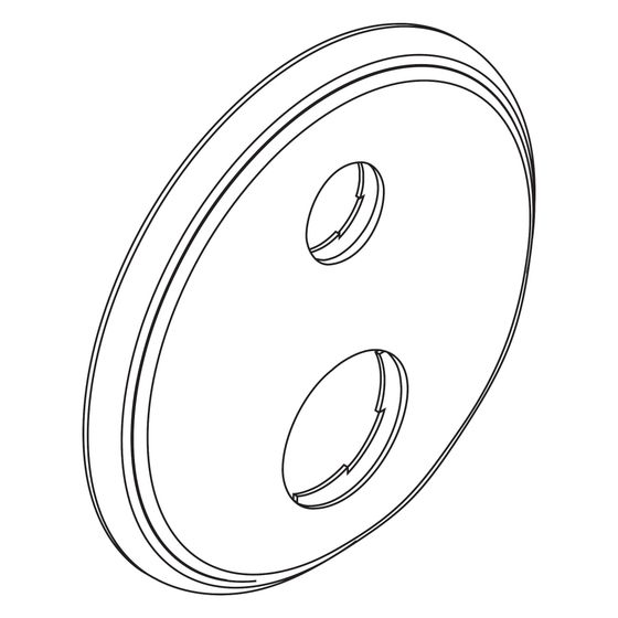 Hansgrohe AXOR Rosette für Montreux Thermostat UP Ab-/Umstellventil, Polished Nickel, 98638830