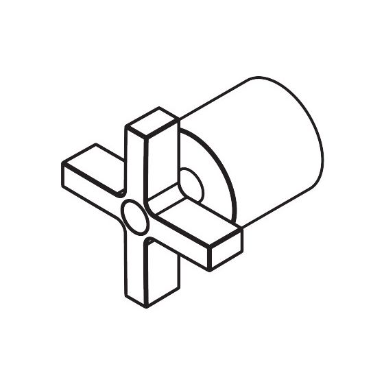 Hansgrohe AXOR Kreuzgriff für Citterio Thermostat Aufputz, Chrom, 39397000
