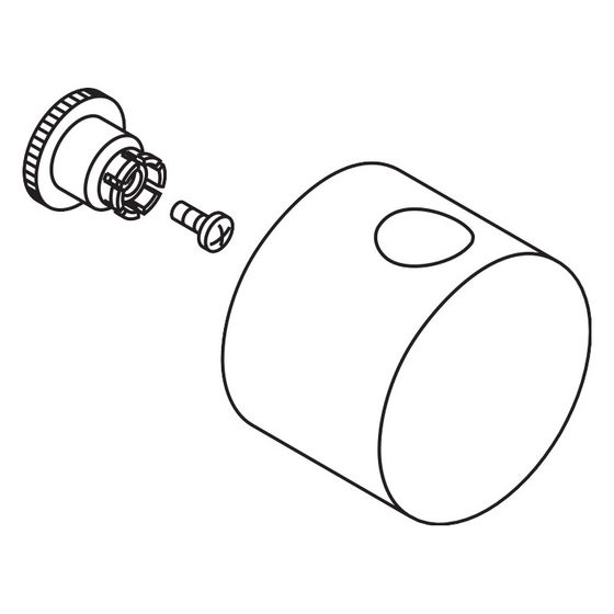 Hansgrohe AXOR Ventilgriff für Uno Quattro, geschnappt, 38993000