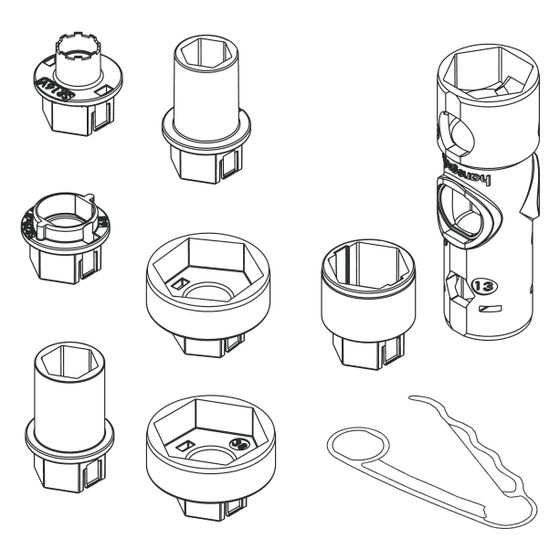 Hansgrohe AXOR Universal-Steckschlüsselsatz, 98861000