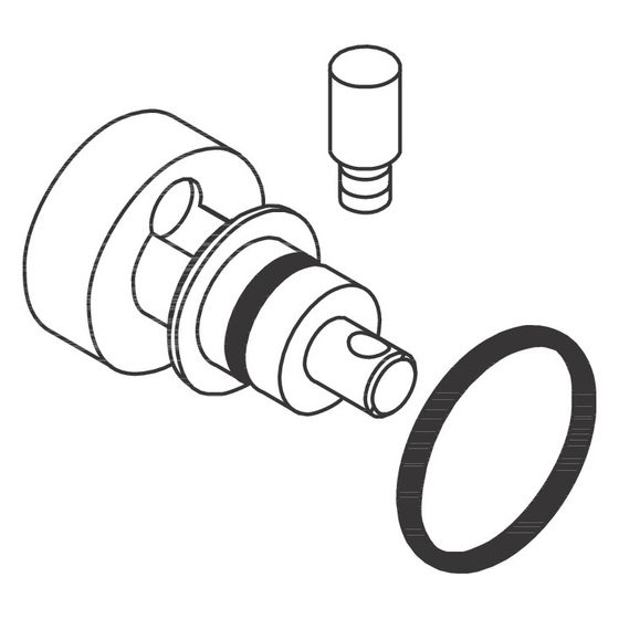 Hansgrohe AXOR Umsteller für Starck Duschsäule, Chrom, 96649000