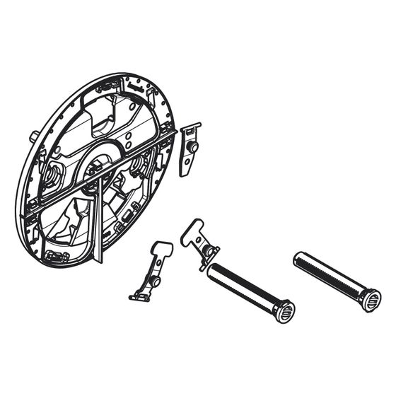 Hansgrohe Trägerrosette für ShowerSelect S DuoTurn Mischer, inkl. Stopfen, Schrauben, Ausgleichselement, Hebel, 94943000