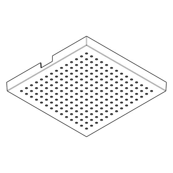 Hansgrohe AXOR Dekorplatte für Starck Kopfbrause, 240x240mm Chrom, 95890000
