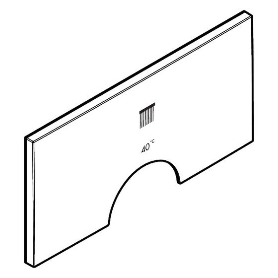 Hansgrohe AXOR Thermostat-Blende für square ShowerSelect, bedruckt, 40 Grad C u. Kopfbrause, Mattweiß, 87802700