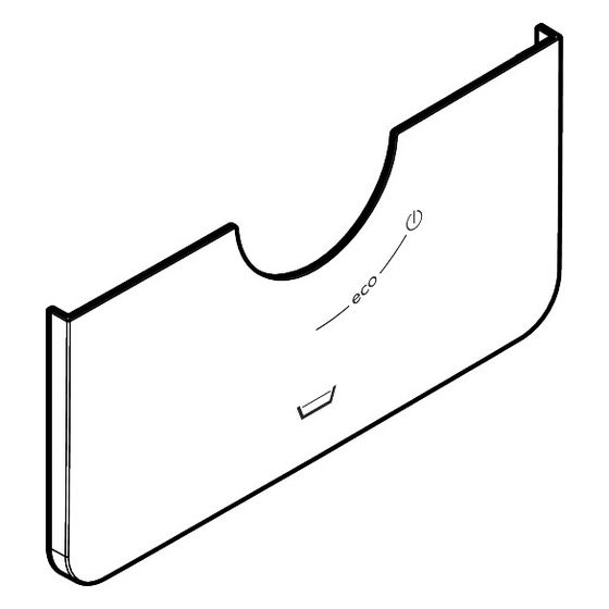 Hansgrohe AXOR Thermostat-Blende für softsquare, bedruckt eco On/Off, Wanne, Mattschwarz, 87809670