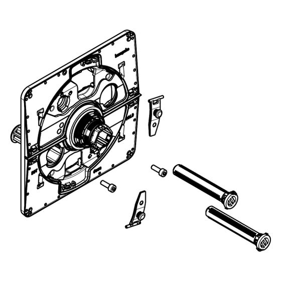 Hansgrohe AXOR Trägerrosette für T42 iBoxNext, zusätzlichem Abgang, 87806000