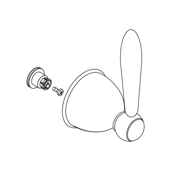Hansgrohe AXOR Griff für Carlton Quattro, Chrom, 17993000