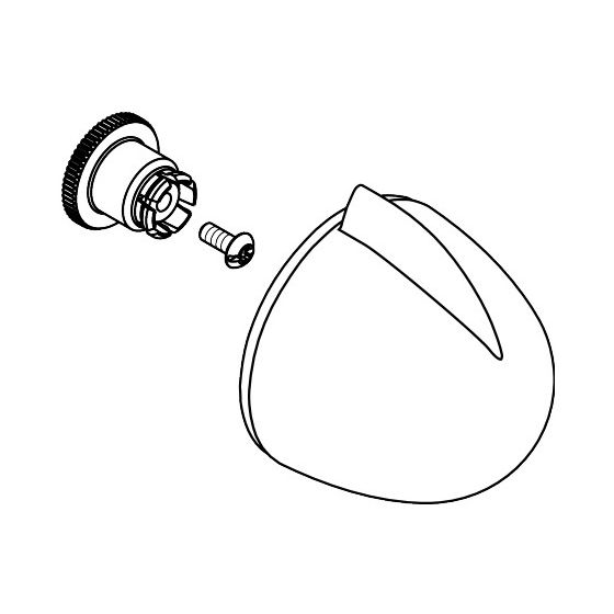 Hansgrohe AXOR Griff für Allegroh Novo Quattro, Chrom, 36993000