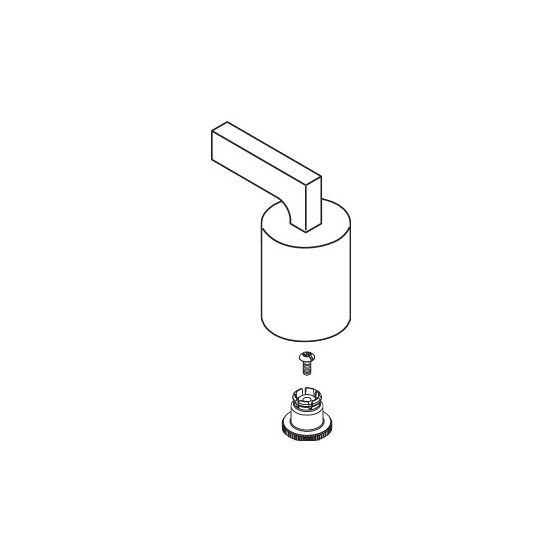 Hansgrohe AXOR Hebel-Grifffür Citterio 2-Loch-Armatur Wannenrand Ab-/Umstellung, Chrom, 39394000