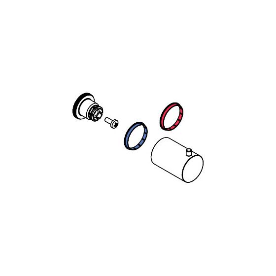 Hansgrohe AXOR Griff für Starck Wasserwand für Kopfbrause/Seitenbrause, Chrom, 97340000