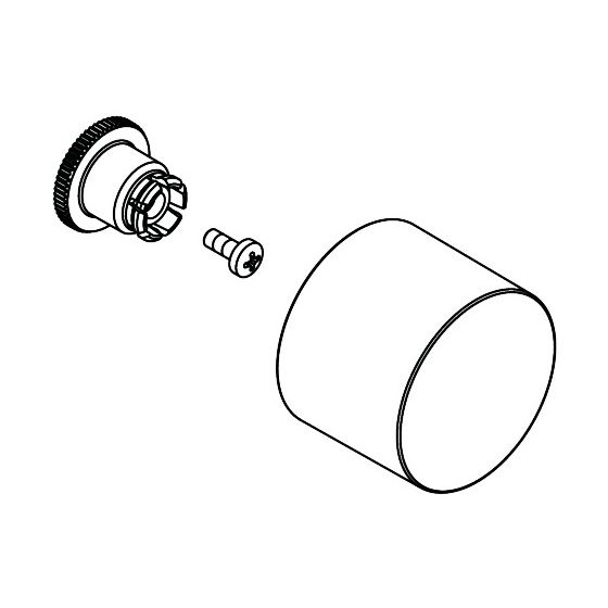 Hansgrohe AXOR Griff für Massaud Absperrventil, Chrom, 18096000