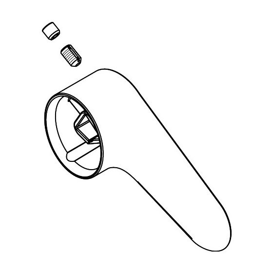 Hansgrohe AXOR Griff für Citterio M Wannenmischer/Brausenmischer, Aufputz, Chrom, 34094000