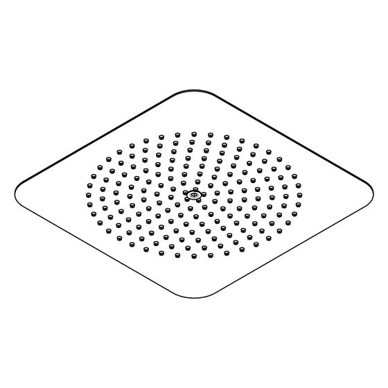 Hansgrohe Strahlplatte für Kopfbrause 270x270mm Chrom, 87570000