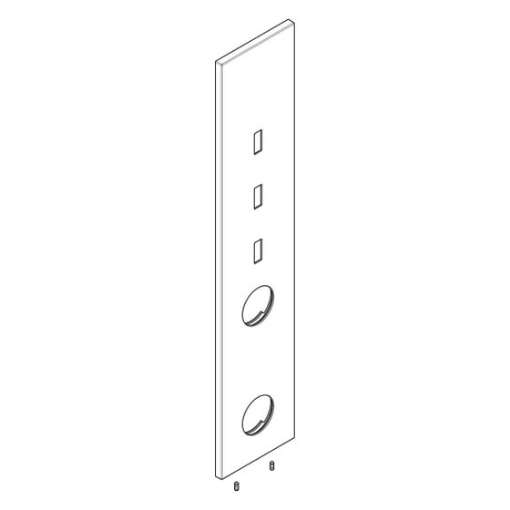 Hansgrohe AXOR Blende für Starck Next vertikal 3-fach, Mattschwarz, 87727670