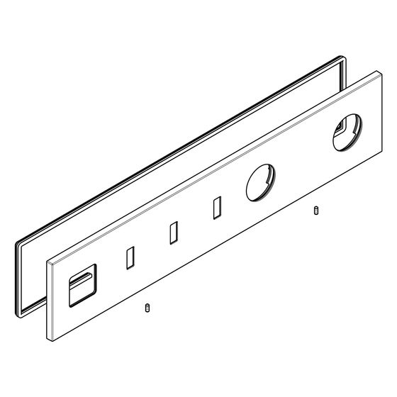 Hansgrohe AXOR Blende für Starck Next, 3 Verbraucher, Chrom, 87712000