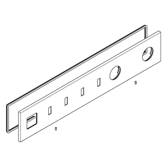 Hansgrohe AXOR Blende für Starck Next, 4 Verbraucher, Chrom, 87713000