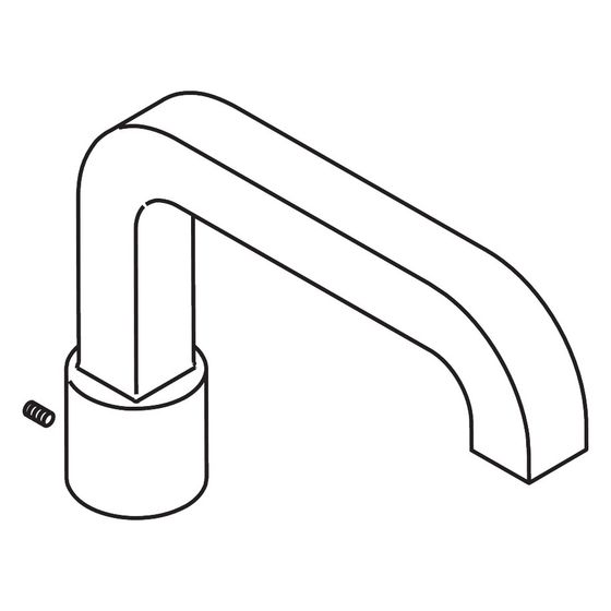 Hansgrohe AXOR Auslauf für Citterio 4-Loch Armatur, Chrom, 96773000