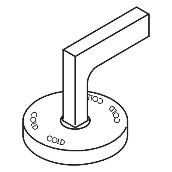 Hansgrohe AXOR Hebel-Grifffür Citterio 3-Loch Waschtischarmatur, Kaltwasserseite, Chrom, 39093000