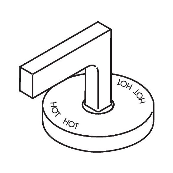 Hansgrohe AXOR Hebel-Grifffür Citterio 3-Loch Waschtischarmatur, warm, Chrom, geschraubt, 39094000