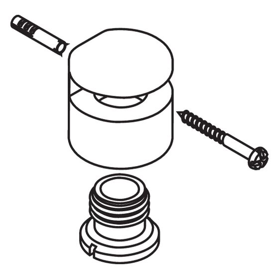Hansgrohe AXOR Halteelement für Glasablage, Steel, 96476800
