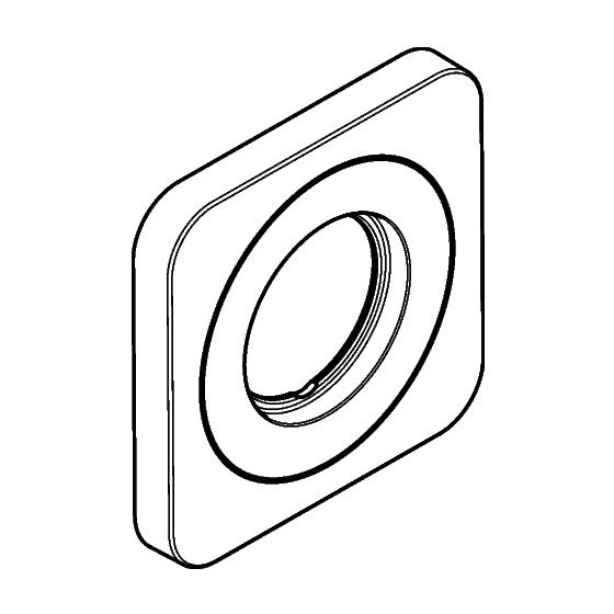 Hansgrohe AXOR Rosette für Auslauf Waschtischmischer für Citterio M, Chrom, 98960000
