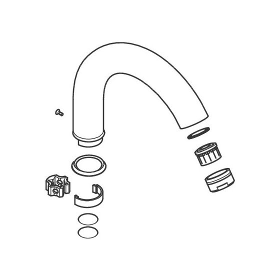 Hansgrohe AXOR Auslauf für Carlton Zweigriff Waschtischarmatur, Chrom, 96051000