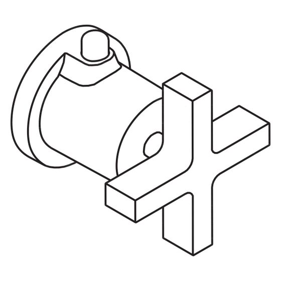 Hansgrohe AXOR Kreuzgriff für Citterio Thermostat, Chrom, 39391000