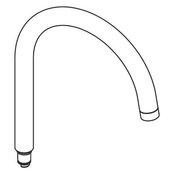 Hansgrohe AXOR Auslauf für Uno 2 Spültischmischer, Edelstahl Optic, 97886800