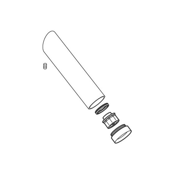 Hansgrohe AXOR Einlaufrohr für Starck 3-Loch Waschtischarmatur, Chrom beschriftet, 97587000