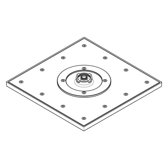 Hansgrohe AXOR Kopfbrause 250x250mm 1jet, Polished Nickel, 93452830