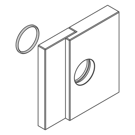 Hansgrohe Rosette für AXOR Edge Einhebel Brausemischer UP, 170x170mm, 93567000