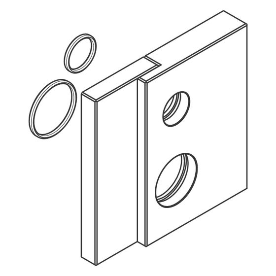 Hansgrohe AXOR Rosette für Edge Einhebel Wannenmischer UP, 170x170mm, 93570000