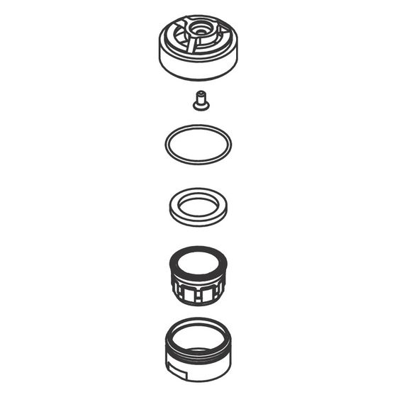 Hansgrohe AXOR Strahlregler für Edge Wannenrandmischer, M24x1, 30l/min, 93584000