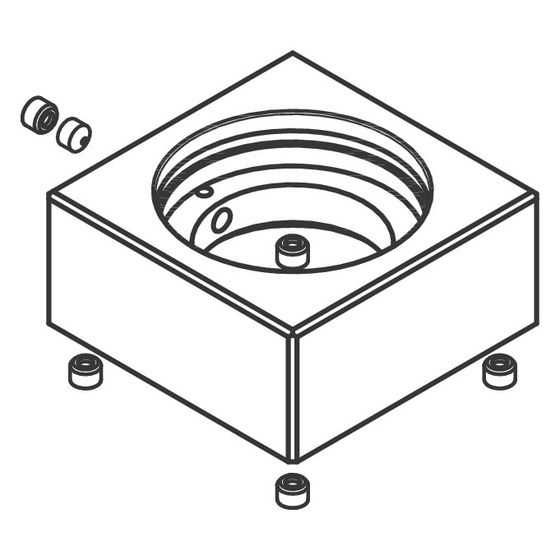 Hansgrohe AXOR Rosette für Edge 3-Loch Wannenmischer, Chrom, 93587000