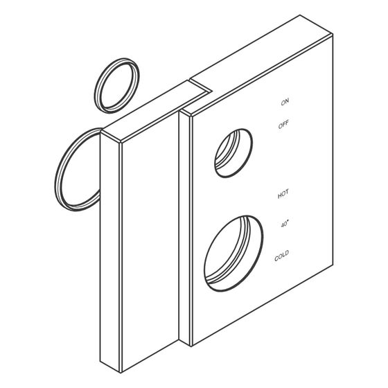 Hansgrohe AXOR Rosette für Edge Absperr-, Umstellventil, 170x170mm, 93597000