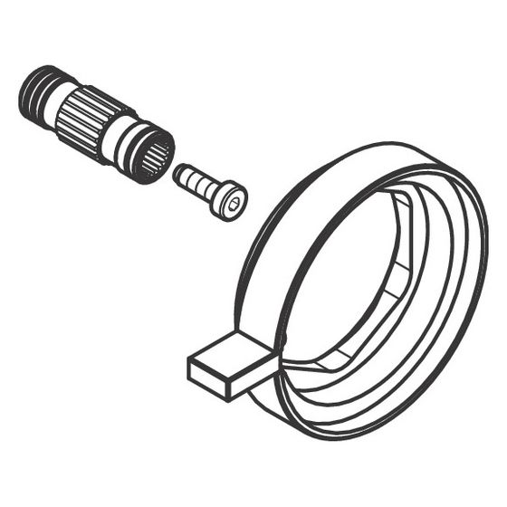 Hansgrohe AXOR Volumengriff für Edge, Chrom, geschnappt, 93614000