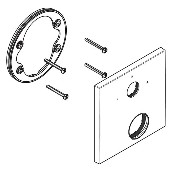 Hansgrohe AXOR Rosette für Massaud Thermostat, Chrom beschriftet, 98688000