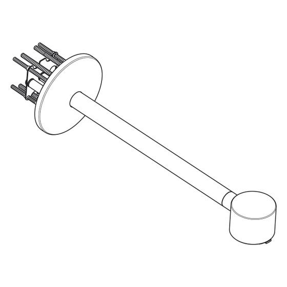 Hansgrohe AXOR Brausearm für 2jet Kopfbrause, Mattschwarz, 93966670