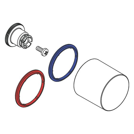 Hansgrohe AXOR Griff für Massaud 4-Loch Armatur, Chrom, 18098000