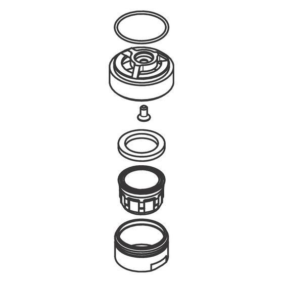 Hansgrohe AXOR Strahlregler für Edge Wannenrandmischer, M24x1, 5l/min, 93629000