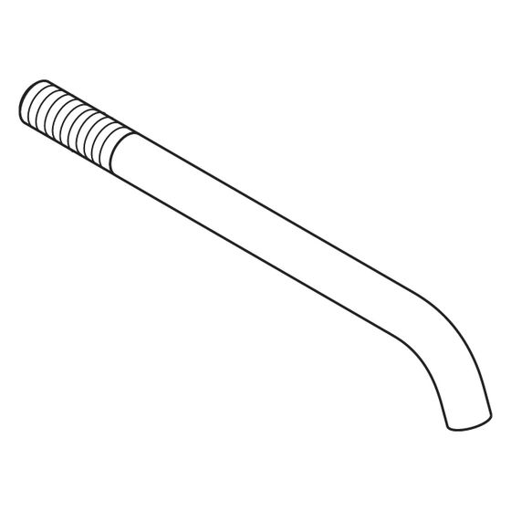 Hansgrohe AXOR Auslauf für One Waschtischmischer, Ausladung 220mm, Mattschwarz, 94346670