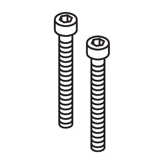 Hansgrohe Zylinderschrauben Set M5x45, DIN 912 Gewinde bis zum Kopf, 97769000