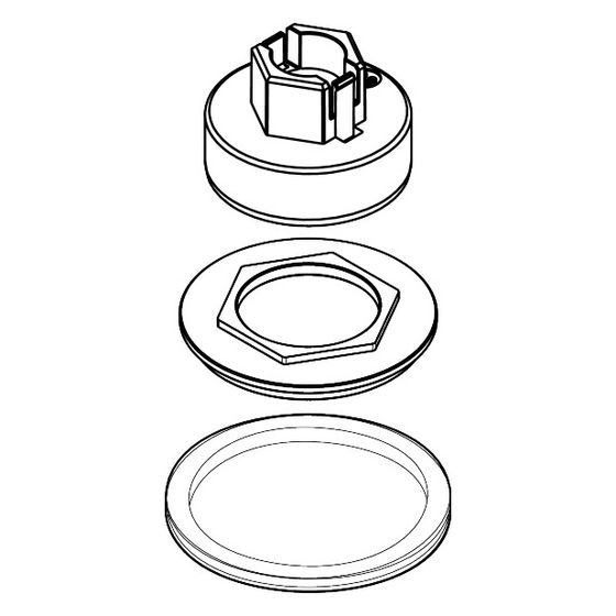 Hansgrohe AXOR Platten-/Rosettenbefestigung für Citterio M 4-Loch-Wannenarmatur, 98502000