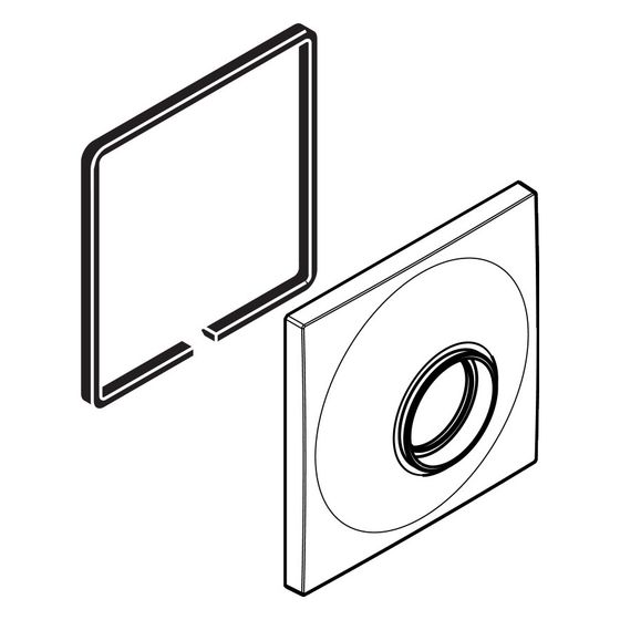 Hansgrohe AXOR Rosette für Massaud Absperrventil, Chrom beschriftet, 98676000