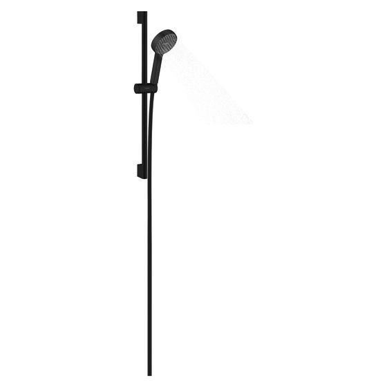 Hansgrohe Activera Select S Brauseset, 2jet EcoSmart, Handbrause 95mm, Brausestange 669mm, Mattschwarz