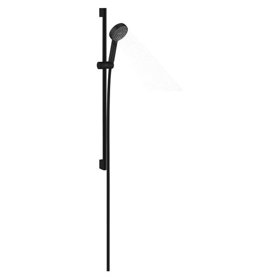 Hansgrohe Activera Select S Brauseset, 2jet EcoSmart, Handbrause 95mm, Brausestange 960mm, Mattschwarz