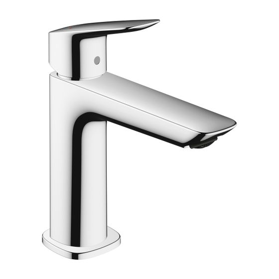 hansgrohe Waschtischmischer 110 Fine Logis mit Push-Open Ablaufgarnitur chrom