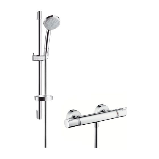 hansgrohe Brausenkombi Croma 100 Vario EcoSmart/Ecostat Comfort und Unica C 650mm